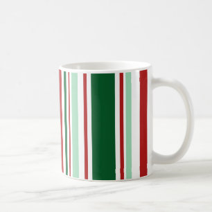 Mug Rouge mélangé moderne, Vert, Blancs