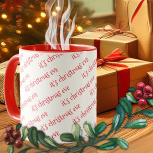 Mug rouge Noël Eve