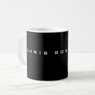 Mug Rouge Noir Attrayant minimaliste de charme