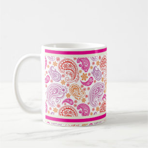 Mug Rouge rose et jaune Motif