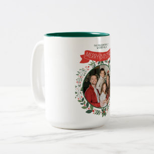 Mug Rouge&Vert Joyeux Noël en famille joyeuse