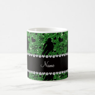 Mug Rouleau vert nommé fait sur commande Derby de