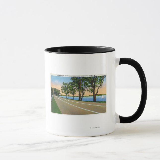Mug Route 5 Vue du lac Seneca (Droite)