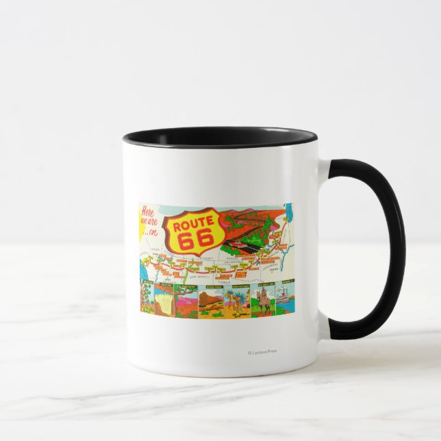 Mug Route 66 de Los Angeles à Chicago (Droite)