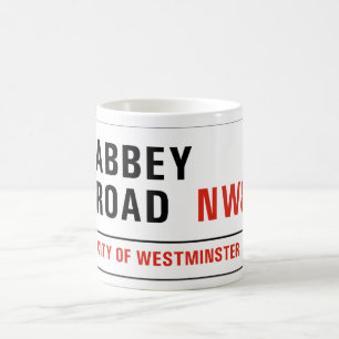Mug Route d'abbaye, plaque de rue de Londres