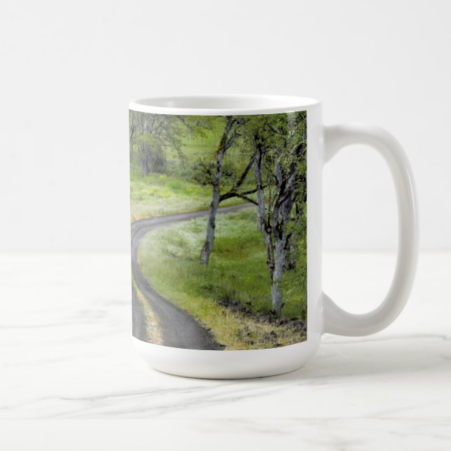 Mug Route de campagne à travers les arbres, Oregon (Droite)