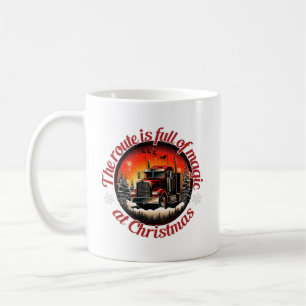 Mug Route de Noël magique pour camionneurs