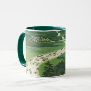 Mug Routes Scéniques Américaines Vintage, Road Trip en