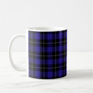 Mug Royal Blue Black Plaid