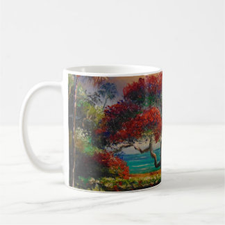 Mug Royal Poinciana Tree & Boat par Mazz