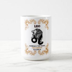 Mug Royauté du zodiaque Lion Embrasser le rugissemen