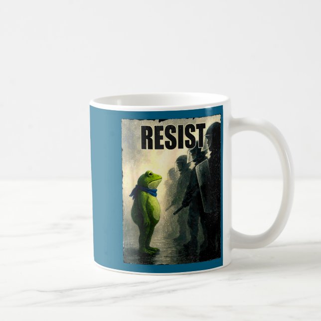 Mug Rtland Frog Resist Suprt Democracy  (Droite)
