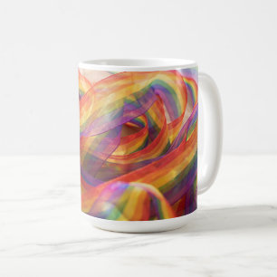 Mug ruban arc-en-ciel fluide en cascade généré par Gem