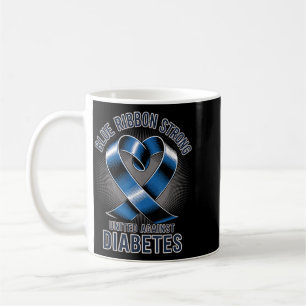 Mug Ruban Bleu Forts Unis Contre le Diabète