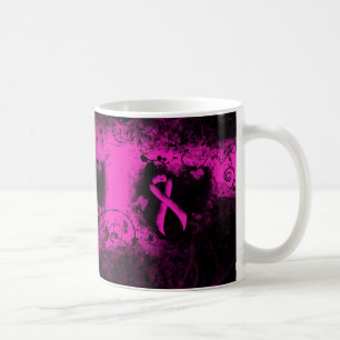 Mug Ruban de sensibilisation à la rose chaude