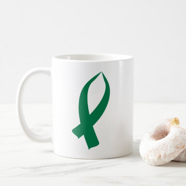Mug Ruban de sensibilisation (vert) (Avec donut)