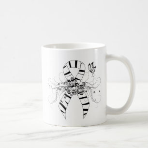 Mug Ruban d'impression Zebra avec papillon