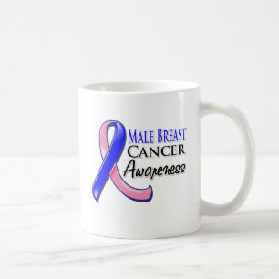 Mug Ruban masculin de conscience de cancer du sein
