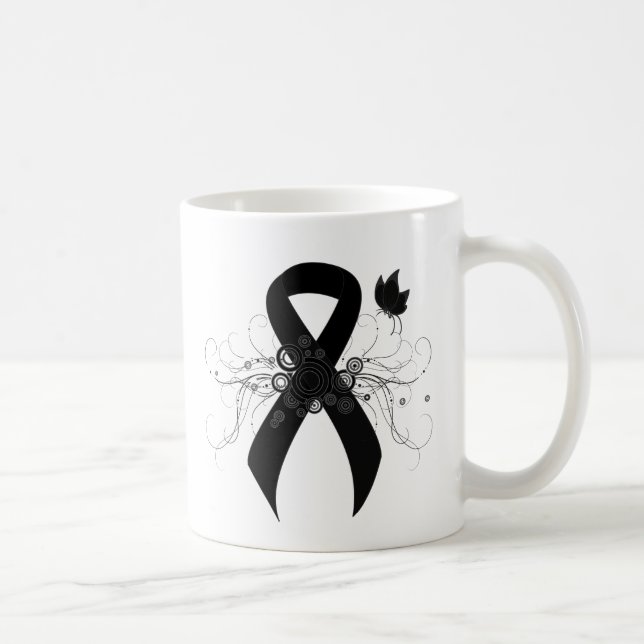 Mug Ruban noir avec papillon (Droite)