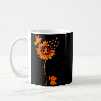 Mug Ruban orange Suower éléphant leucémie Cancer
