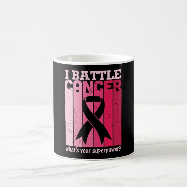 Mug Ruban rose Bataille Cancer Survivant Soutien Guerr (Centre)