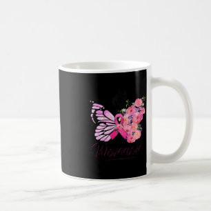 Mug Ruban rose papillon de sensibilisation au cancer d
