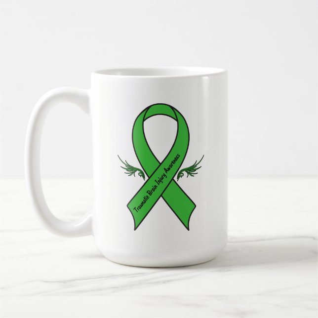 Mug Ruban traumatique de lésion cérébrale avec des (Gauche)