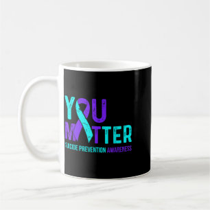 Mug Ruban violet sarcelle de sensibilisation à la prév
