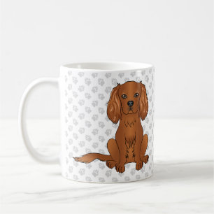 Mug Ruby Cavalier King Charles Spaniel & Paws