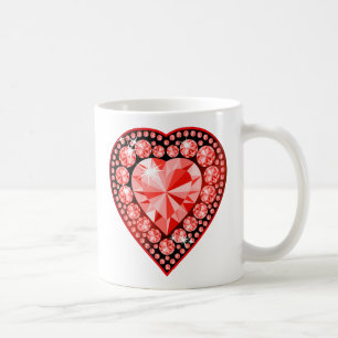 Mug Ruby Gemstone Heart