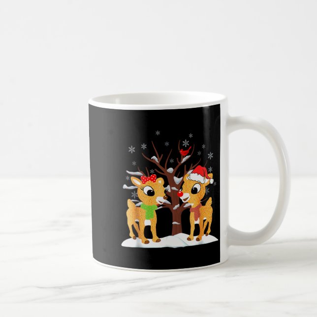 Mug Rudolph And Clarice Shirt Christmas Kids Girls Tee (Droite)