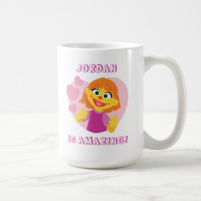 Mug Rue Sésame | Julia Coeur rose (Droite)