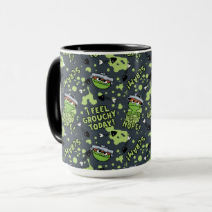 Mug Rue Sésame   Oscar the Grouch Phrase Motif