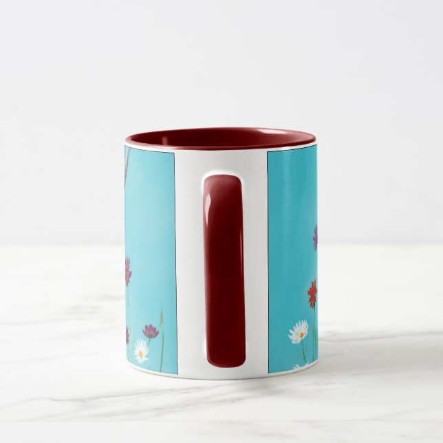 Mug Rufus de boue de vache de Highland, rouge foncé Co (Poignée)