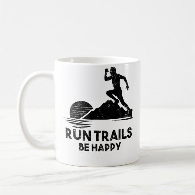 Mug Run Runner Trail Running Nature Mountains Hills Ha (Gauche)