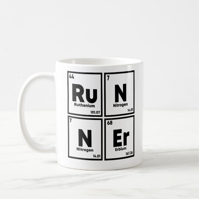 Mug Runner Table Périodique Marathon Runners Science (Gauche)