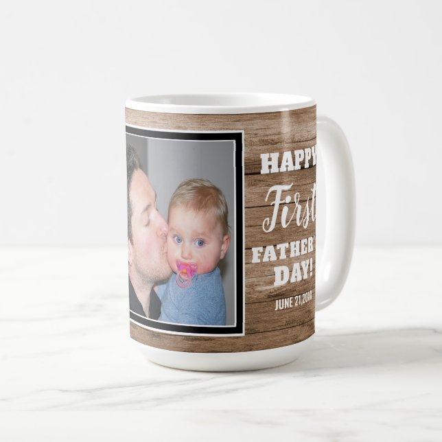 Mug Russe Première Fête des pères Meilleur père jamais (Devant droit)
