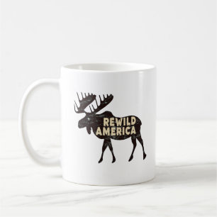 Mug Russe Vintage Amérique sauvage Moose