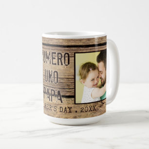 Mug Russe Wood NUMERO UNO PAPA Fête des pères photo