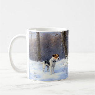 Mug Russell Terrier Laisser neiger Noël
