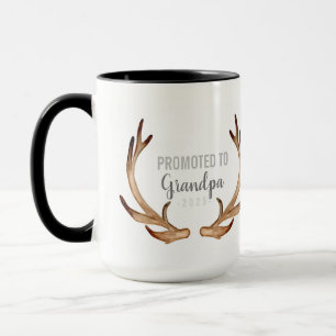 Mug Rustic Antler & Greenery promu au grand-père