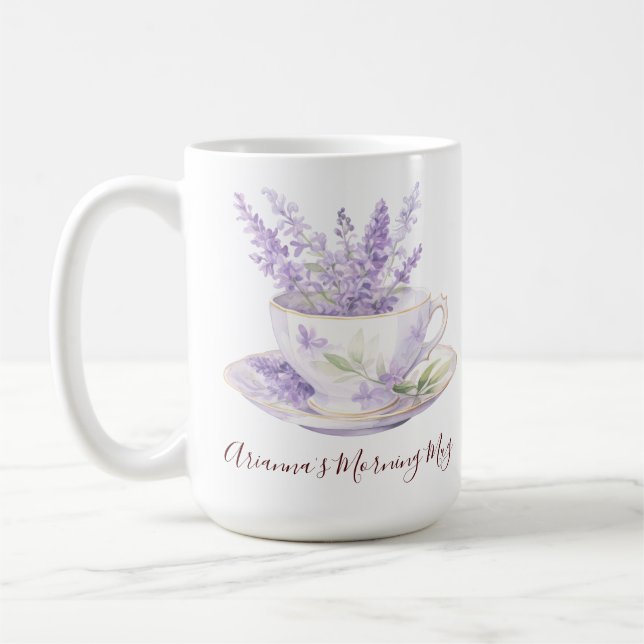 Mug Rustic Lavender Floral Country Tea (Gauche)