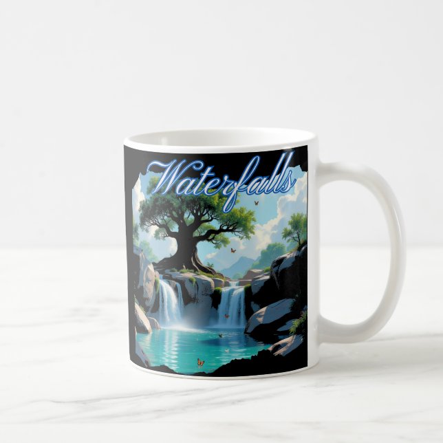 Mug Rustic Nature Walk to Outdoor Waterfalls (Droite)