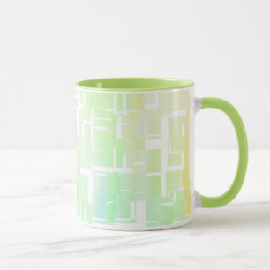 Mug Rustic Pastel Abstrait Motif multicolore