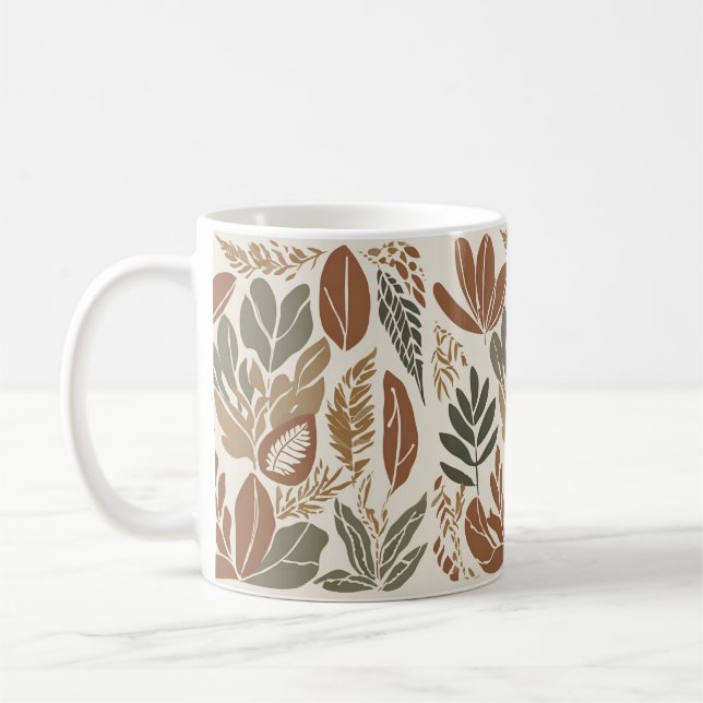 Mug Rustique Fleur sauvage en terre cuite Boho Printem (Gauche)