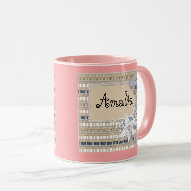 Mug Rustique, mariage (Devant droit)