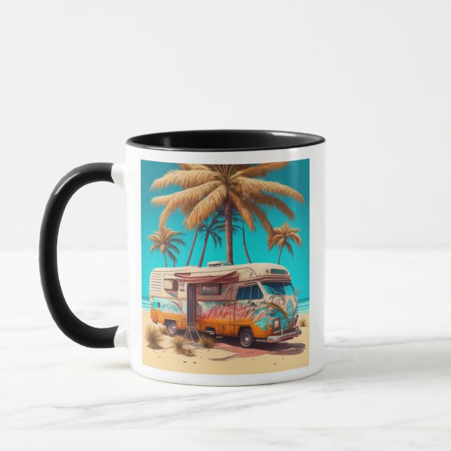 Mug RV rétro et palmiers (Gauche)