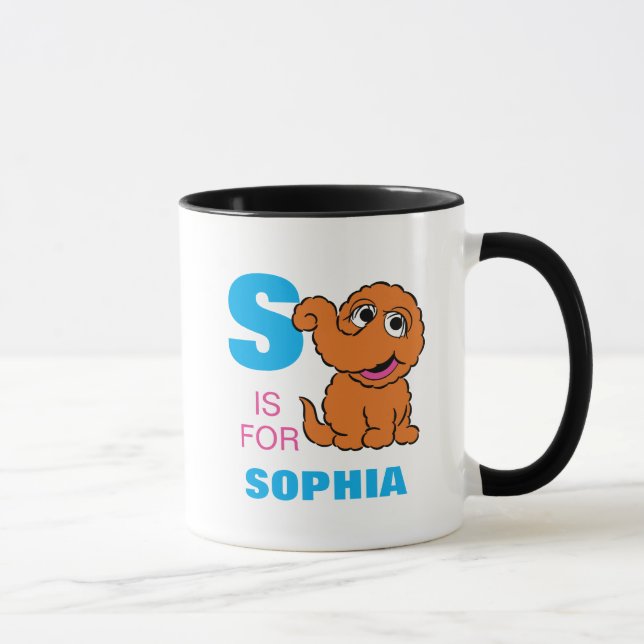 Mug S est pour Snuffleupagus | Ajouter Votre Nom (Droite)