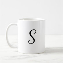 S initial Accent café Mug-Fête des Mères Cadeau