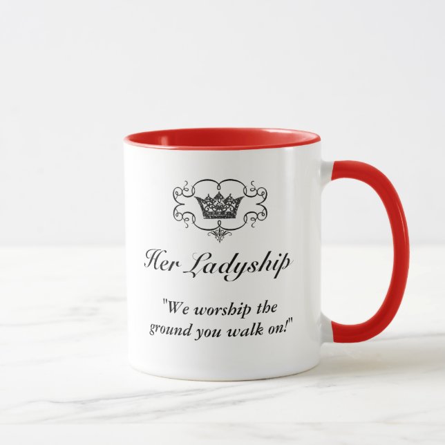 Mug Sa chanteuse - "Nous adorons le sol sur lequel vou (Droite)